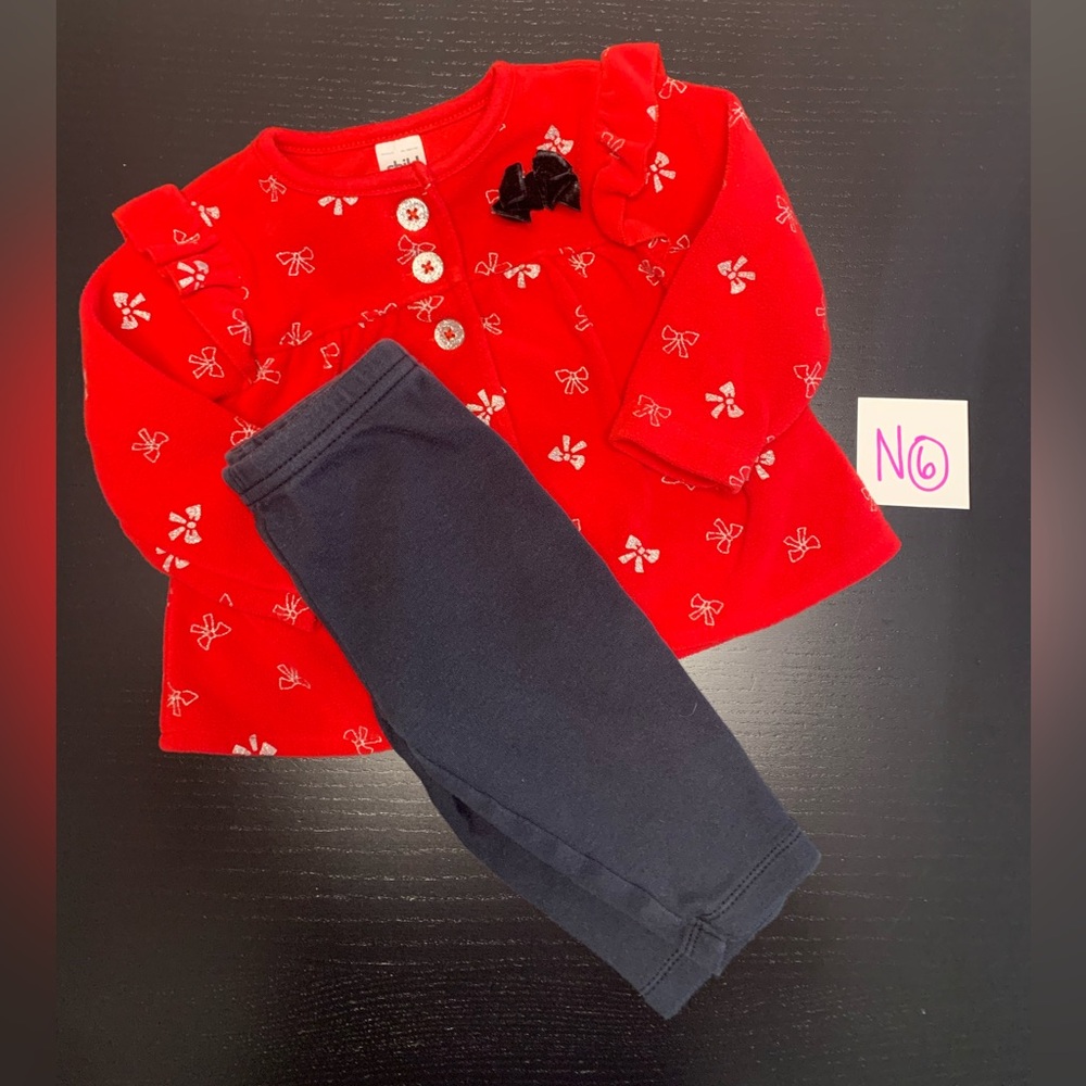 Carter’s 6m Red Sweater with Pants Set